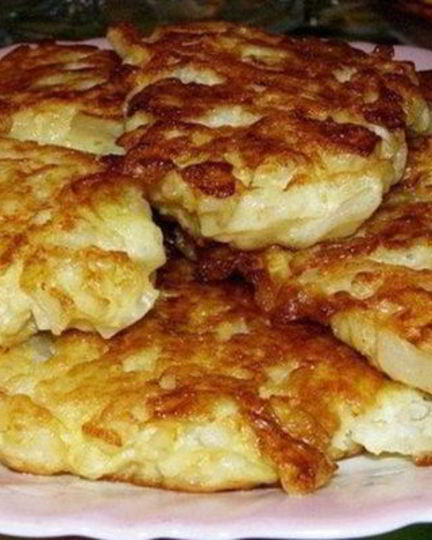 Рецепт простых оладий из капусты на кефире