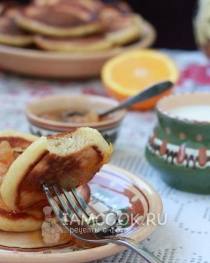 Рецепт пышных оладий с творогом на кефире