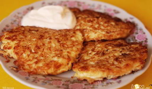 сырные оладьи из вермишели