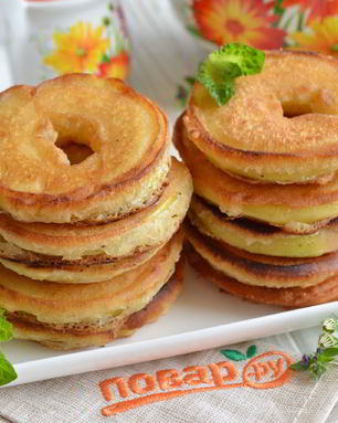 Яблочные оладьи Звездочки