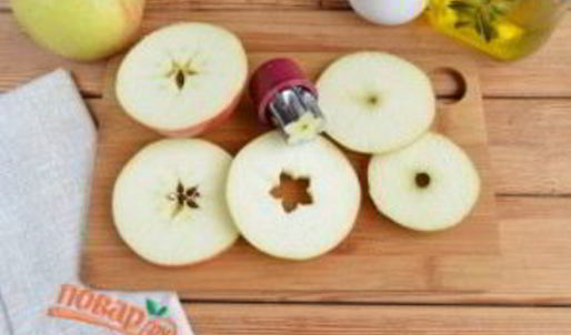 яблочные оладьи звездочки