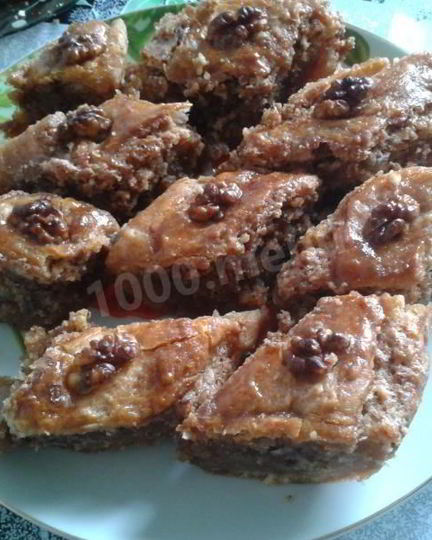 Рецепт пахлавы с орехами