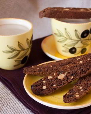 Двойные шоколадные бискотти с имбирем