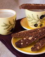 Двойные шоколадные бискотти с имбирем