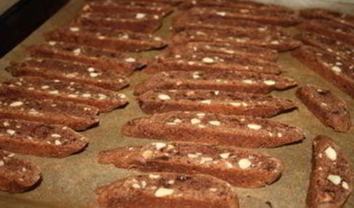 двойные шоколадные бискотти с имбирем