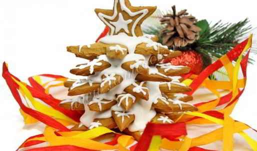 елка из имбирного печенья