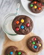 Мягкое шоколадное печенье с M&Ms