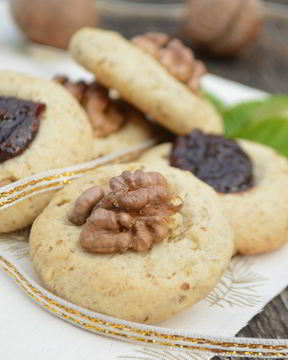 Печенье Курабье с орехами