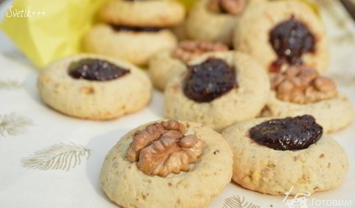 печенье курабье с орехами