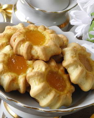 Песочное печенье с вареньем