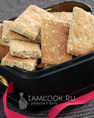 Полезные крекеры из цельнозерновой муки