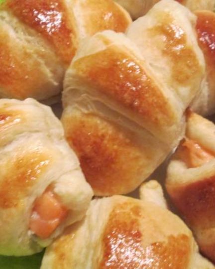 Рецепт рогаликов с лососем