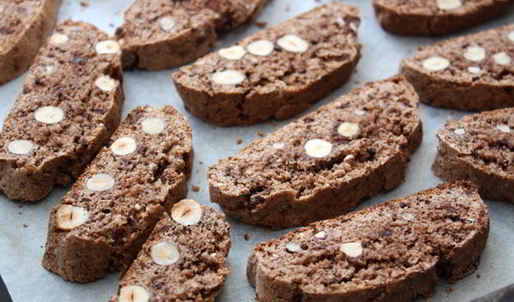 шоколадные бискотти с фундуком