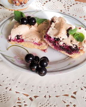 Смородиновое печенье с безе