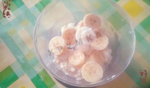 творожно-банановое печенье