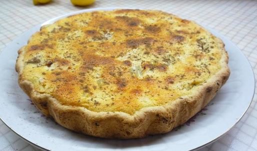 быстрый яблочный пирог с творожной заливкой