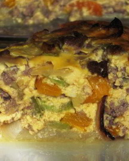 Рецепт картофельного пирога с сытной мясной начинкой