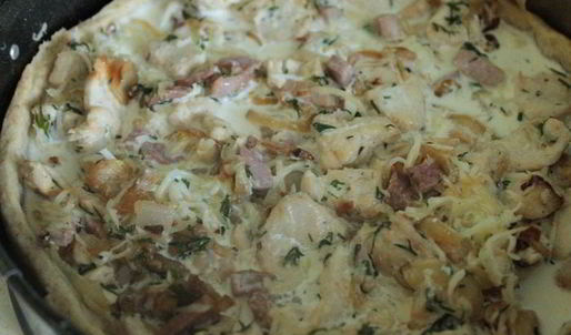 киш с курицей