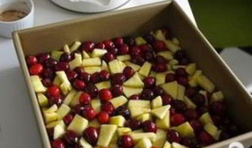 клюквенно-яблочный пирог