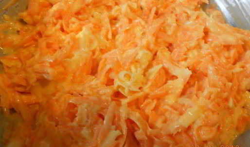 морковно-сырный пирог