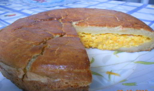 морковно-сырный пирог