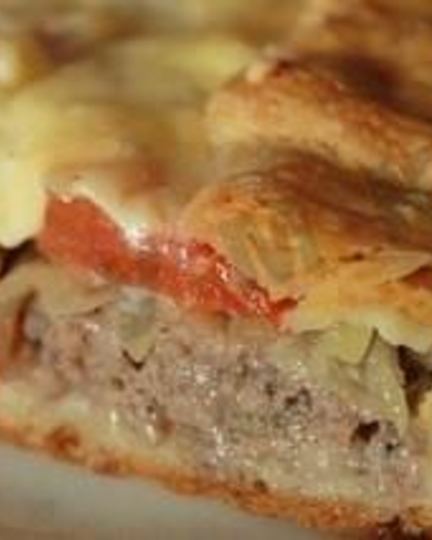 Рецепт открытого мясного пирога с картофельным тестом