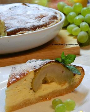 Пирог с грушами