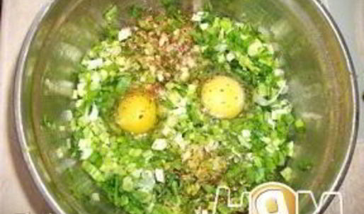 пирог с луком