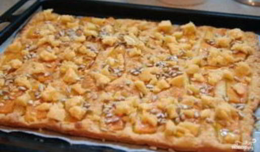 пирог с тыквой, сыром и семечками