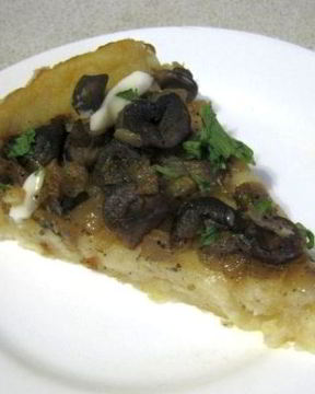 Постный грибной пирог