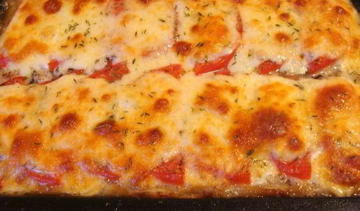 рыбный пирог с моцареллой на картофельном тесте