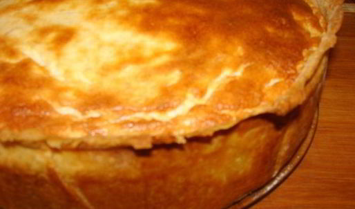 творожно-белковый пирог с айвой