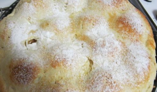 творожный пирог с яблоками