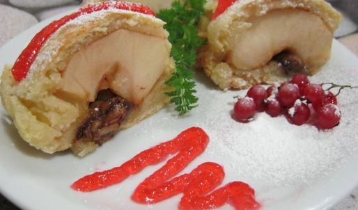 творожный пирог с яблоками