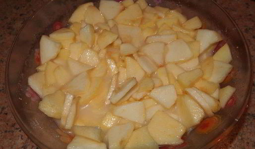 яблочный пирог из вкусного теста со сливочной заливкой