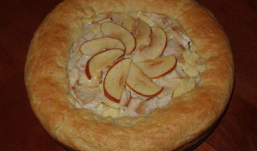 яблочный пирог из вкусного теста со сливочной заливкой