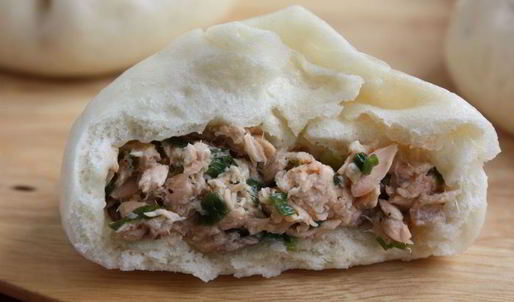 китайские пирожки с лососем