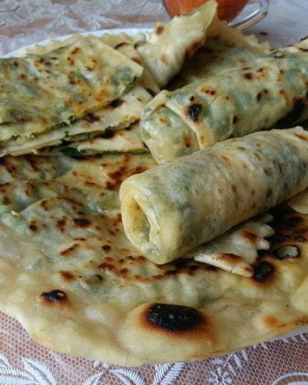 Рецепт кутабов с зеленью