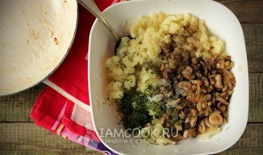 пирожки печеные с картошкой и шампиньонами