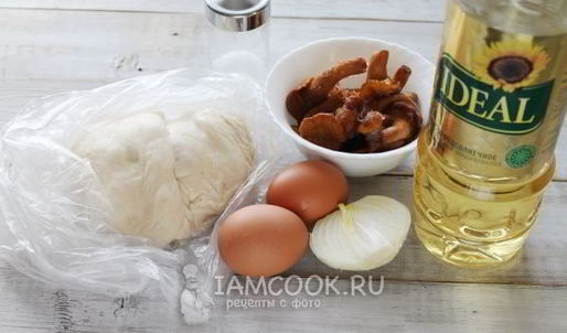 пирожки с грибами и яйцом