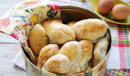 пирожки с грибами и яйцом