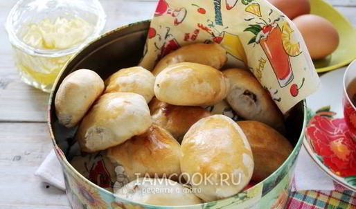 пирожки с грибами и яйцом