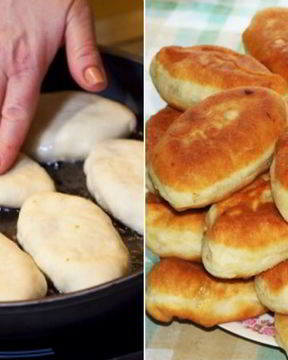 Пирожки с ягодами на сковороде