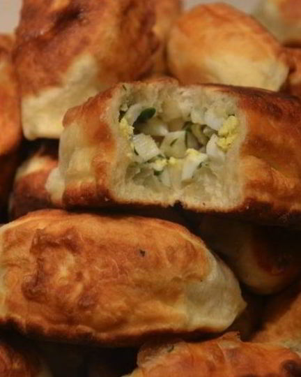 Рецепт пирожков с зеленым луком и яйцом