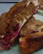 Брауни с творогом и вишней