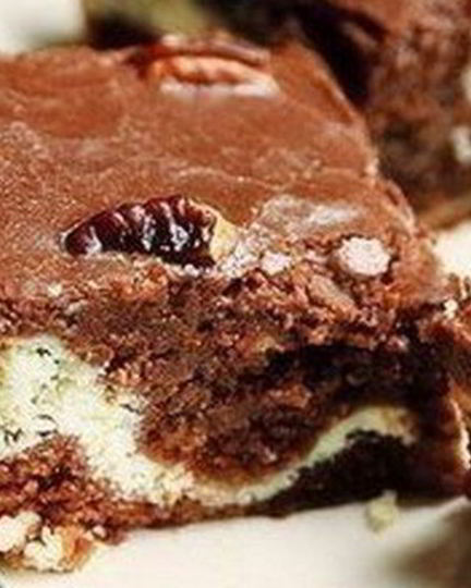 Рецепт двухцветных брауни с орехом