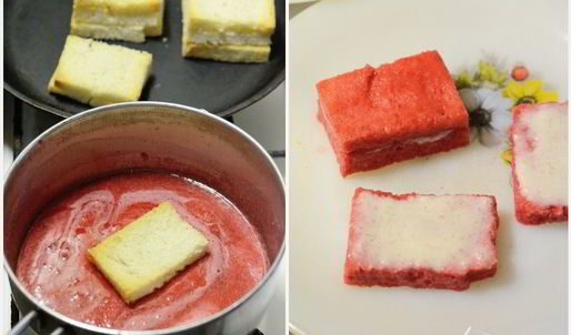 клюквенное пирожное