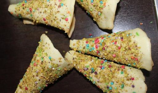 новогодние пирожные елочки с начинкой