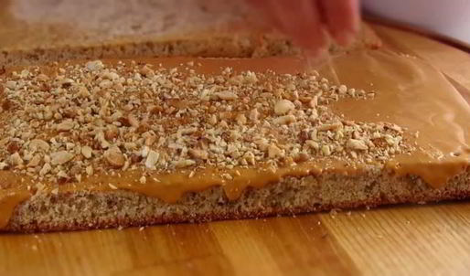 пирожное белочка с орехами и сгущенкой