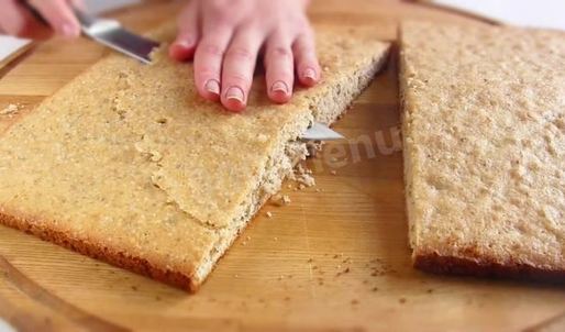 пирожное белочка с орехами и сгущенкой